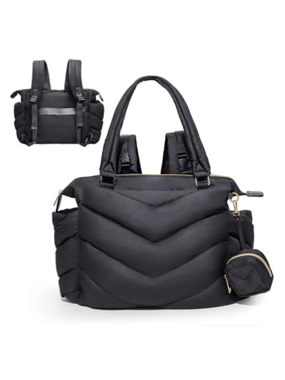 ILCOLPO Lightweight Diaper Bag Backpack 17x13 Puffer Tote 10 Pockets